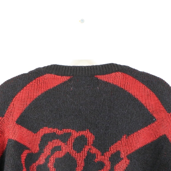 Vintage 90s Streetwear Abstract Knit Rose Sweater - Picture 7 of 8